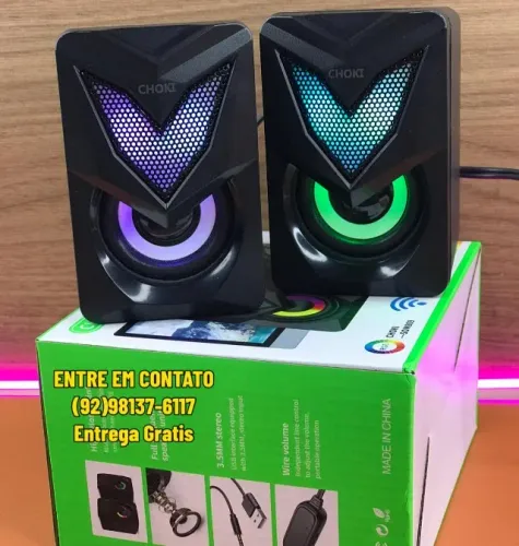 Caixinha de som para pc 6w - Entrega Rápida