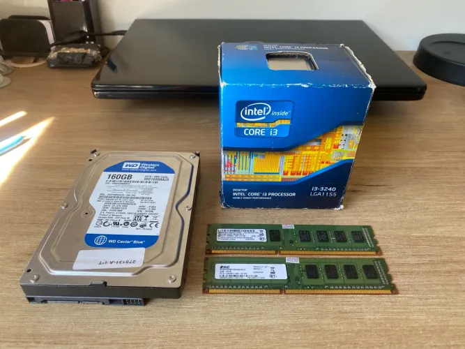 Kit Processador Intel Core i3 3240 + HD 160GB + 4Gb Memória RAM