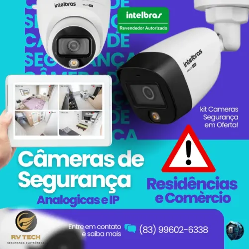 Kit Completo de Câmeras de Segurança - Monitoramento 24h