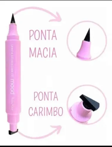 Caneta delineadora gatinho carimbo Ruby Rose 2 em 1