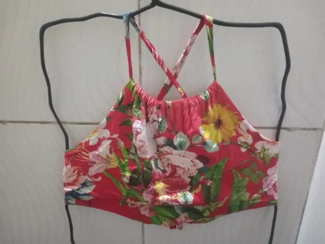 Top Floral de Tecido Feminino M