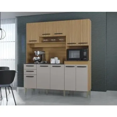 Cozinha Eliza damasco ripado off white 