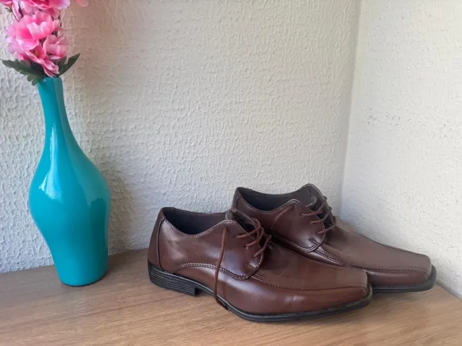  Sapato Social Masculino Estilo Italiano De Amarrar Solado Em Couro