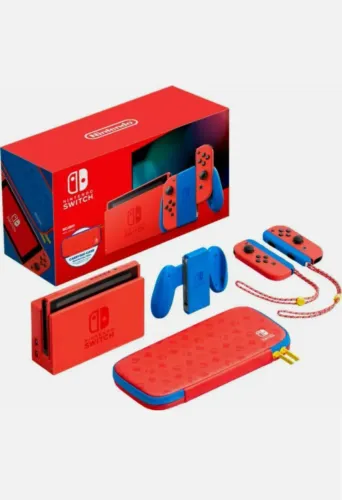 Nintendo Swich V2 Edição Mario edição limitada completo 512g