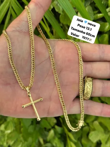 Corrente de ouro 18k Nova | Vem no certo | Certificado de garantia