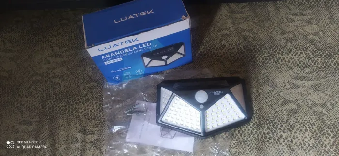 Arandela LED Solar com Sensor de Movimento - Luatek LKY-0100