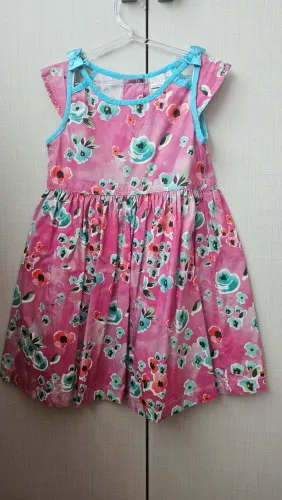 Vestido Infantil Floral alphabeto
