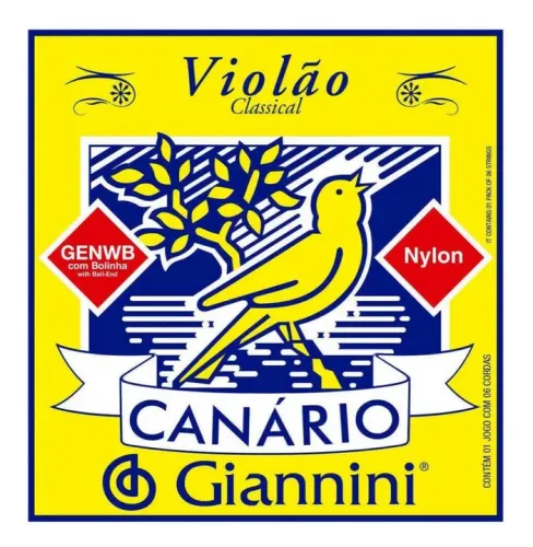Cordas Giannini Canário Violão Clássico Nylon