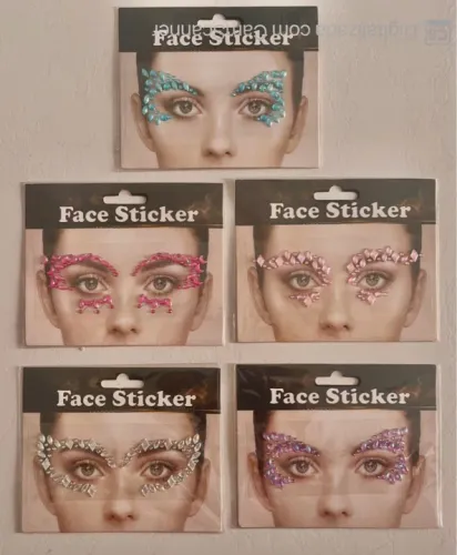 Strass Adesivos para Maquiagem Rosto Adesivos Cristais 