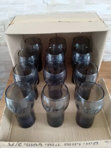 Conjunto 12 Copos de Vidro Personalizado "Coca-Cola" (NOVOS)