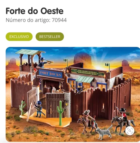 Playmobil 70944 forte oeste 