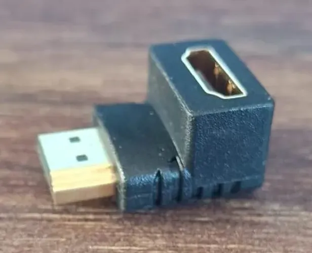 Adaptador Conector Hdmi Macho X Fêmea Em L 90 Graus