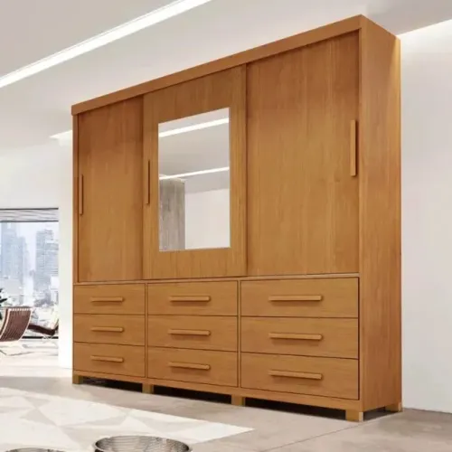 Guarda-Roupa Cleber 3 Portas 9 Gavetas