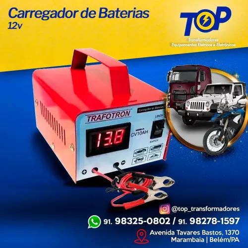 Carregador de bateria 12v portátil 5 Amperes para moto