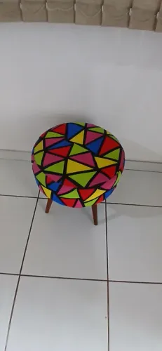 Puff Decorativo Geométrico banqueta