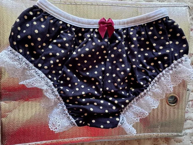 Calcinha Infantil Poá com Renda