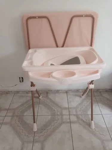 Banheira para Bebê com Trocador - Rosa