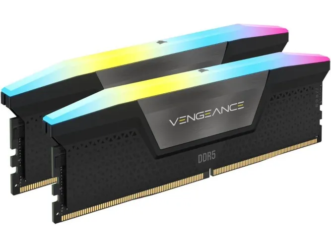 MEMÓRIA RAM CORSAIR VENGEANCE RGB DDR5 96GB 2X48GB 5200MHZ CL30 Novo Lacrado