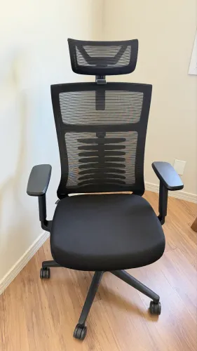 Cadeira Ergonômica Elements Vertta Preta Escritório Home Office