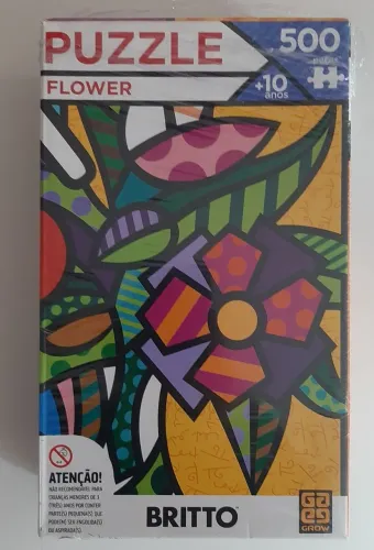 Quebra Cabeça Romero Britto Flower 500 peças Grow