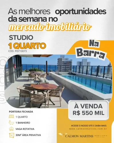 Studio à venda em Barra, Salvador 1 quarto 30m²