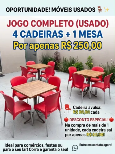 Cadeiras e mesas