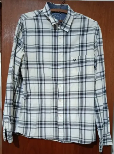 Camisa Masculina Daslu Homem Xadrez Manga Longa - Tam GG