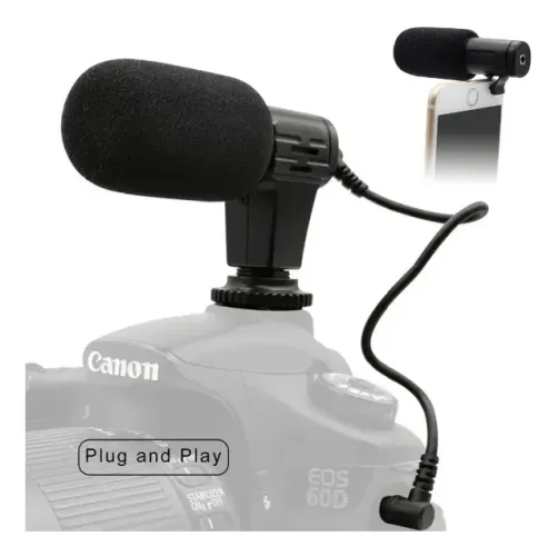 Microfone Direcional Dslr Camera
