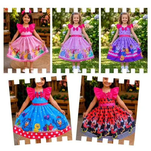 Vestido infantil de Personagens menina