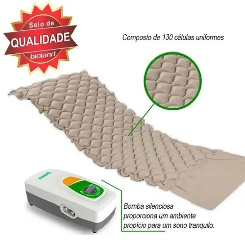 Colchão de Pressão alternada. Prevenção de Escaras, impermeável e fácil de limpar.