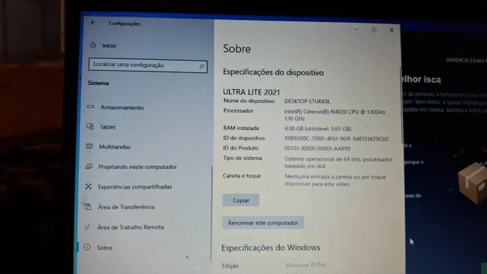 Notebook Lenovo
