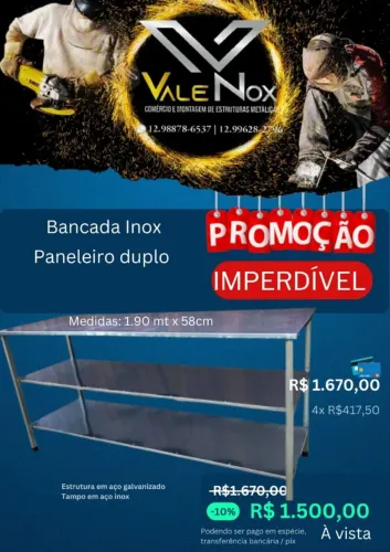 Bancada inox nova