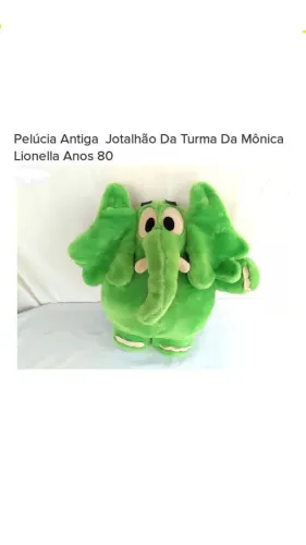 Pelúcia Antiga Elefante Jotalhão da Turma da Mônica Lionella Anos 80
