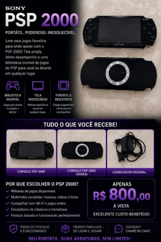 PSP 2000 Destravado 