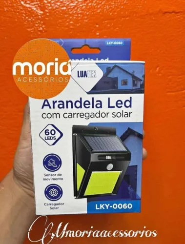 Arandela Led Luminária com Carregador Solar 