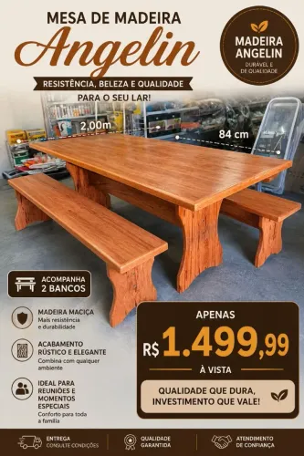Promoção linda Mesa de Angelim!!!