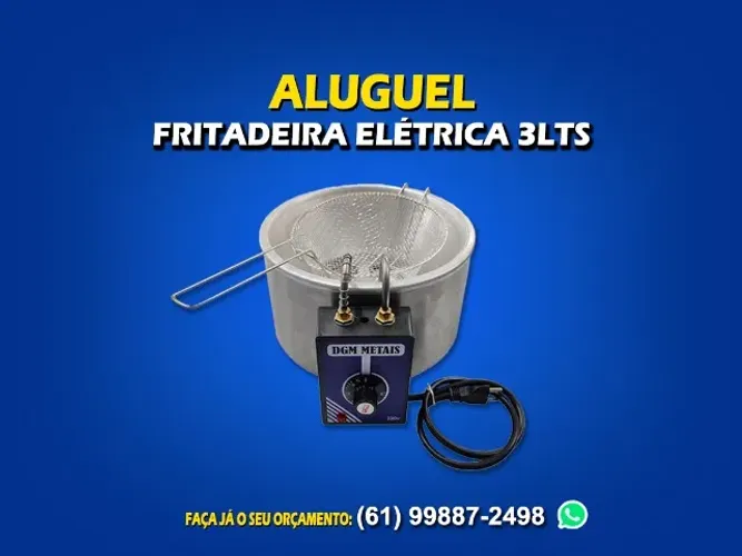Locação fritadeira elétrica 3 litros tacho