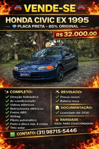 Honda Civic Sedan EX/ EXS 1.6 Mec. 4P 1995