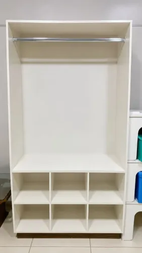 Cabideiro com nicho inferior - MDF Branco