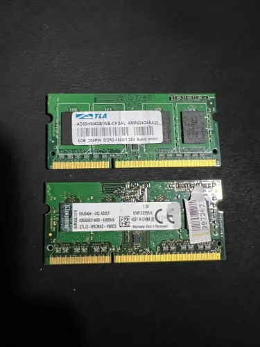 Memória Ram 4GB DDR3L e 4GB DDR3 Notebook