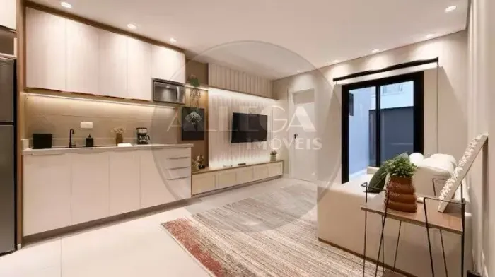 MOBILIADO E DECORADO | Studio Garden com 1 dormitório à venda | Mercês - Curitiba- Pr.
