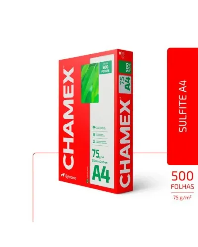 Papel Sulfite A4 75g 210 X 297 Chamex 500 Fls