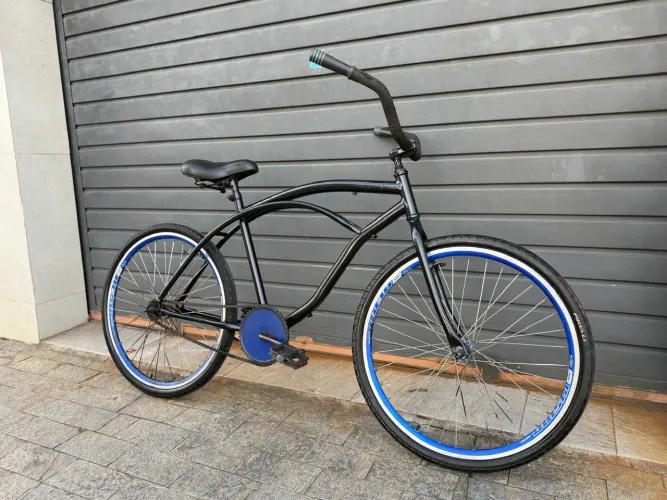 Linda bicicleta caiçara freio contra pedal cubos de rolamento com nota