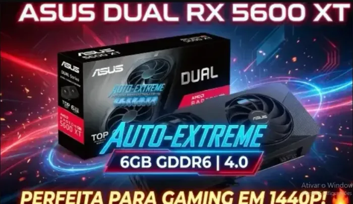 Placa De Vídeo Amd Asus Dual Radeon Rx 5600 Xt 6gb, PERFEITA
