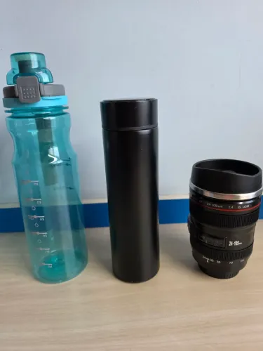 Kit 3 garrafas termicas