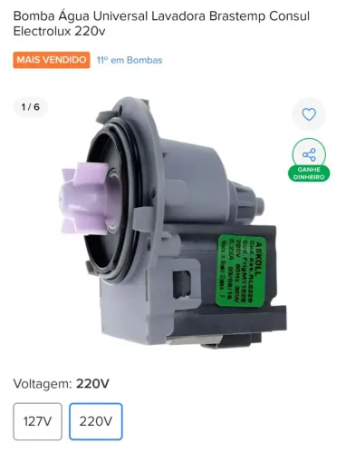 Bomba drenagem askoll universal