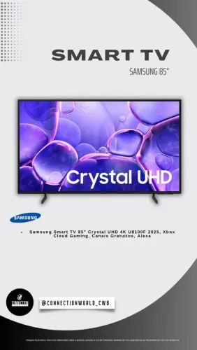 TV samsung 85 4K CRYSTAL U8100F  - Nova 