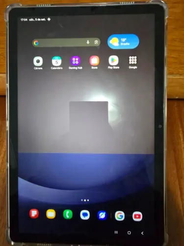 Samsung Galaxy Tab A9+ 5G, modelo SM-X216BZAAZTO, na cor grafite, com pouquíssimo uso