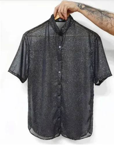 Camisa Lua Meijor Transparente M - NOVA