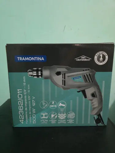 Furadeira de impacto tramontina 500w 3/8